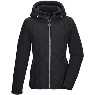 killtec Damen Fleecejacke/Hybridjacke mit Kapuze KSW 108 WMN FLC JCKT, schwarz, 38, 43613-000