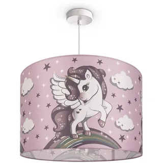 Paco Home Pendelleuchte »Cosmo 213« E27 Kinderlampe Deckenlampe LED Kinderzimmer Lampe Mit Einhorn, E27, weiß