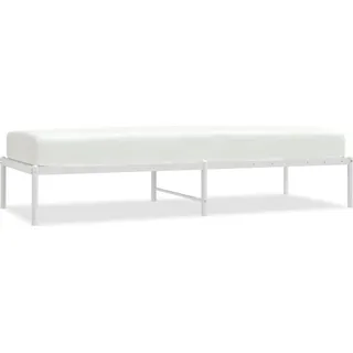 vidaXL Bettgestell Metall Weiß 75x190 cm - Weiß
