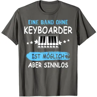 Keyboarder Geschenk Musiker Fun Sprüche Musik Piano Zubehör T-Shirt, Herren, Anthrazit, L