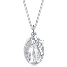 Bild Halskette Damen Marienbild Kreuz Anhänger Spirituell in 925 Silber