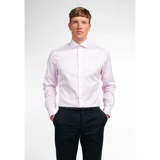 Langarmhemd ETERNA "SLIM FIT", Herren, Gr. 44, Normalgrößen, rosa, Twill, 100% Baumwolle, schmal, Umschlagmanschette, Hemden Langarmhemd, NON IRON (bügelfrei)