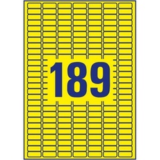 Bild Avery-Zweckform Ordneretiketten, 25.4x10mm, ablösbar, gelb, 20 Blatt L6037-20
