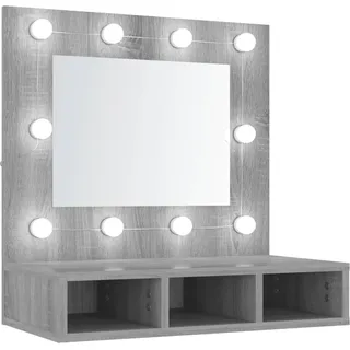 Spiegelschrank mit LED Grau Sonoma 60x31,5x62 cm - Grau