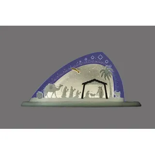 Motivleuchte Christi Geburt (l/h/t): 47,0 cm x 22,0 8,2 cm NEU Lichterbogen