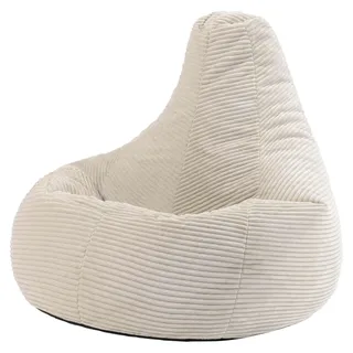 I.C.O.N. Icon Dalton Sitzsack Cord, Beige, Gaming Sitzsack Erwachsene mit Füllung, Bean Bag, Cord Sessel, Lounge Sessel, Lounge Stuhl, Schlafzimmer, Wohnzimmer, Wohnzimmer Möbel