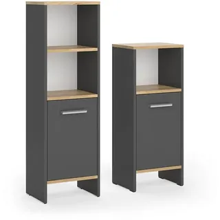 Vicco Karli 2-tlg. Anthrazit/Goldkraft Eiche