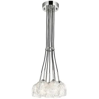 Elstead Lighting Kronleuchter , Nickelfarben , Metall, Glas , 35 cm , Grüner Punkt, RoHS , Lampen & Leuchten, Innenbeleuchtung, Hängeleuchten, Kronleuchter
