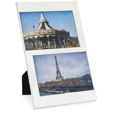 balvi Fotorahmen Dijon Weiß Fassungsvermögen: 2 Fotos mit den Abmessungen 10 x 15 cm Fotorahmen Tisch