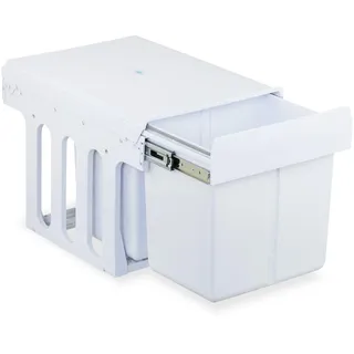 Relaxdays Einbaumülleimer 15 l Weiß