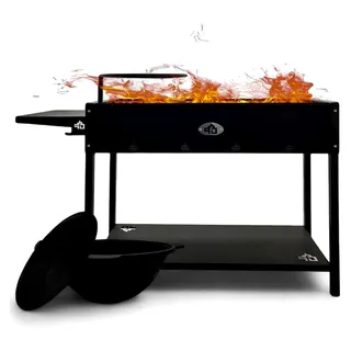 Mangal Set Batyr XL Schaschlikgrill 100 cm mit Grillrost und Kasan 8 L