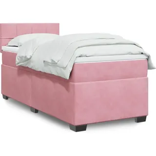 2024 Möbel Boxspringbett mit Matratze Rosa 80x200 cm Samt Klassische Betten 9079465 - Rosa