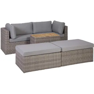 Greemotion Lounge-Set Olea, Rattan Lounge Set mit Tisch