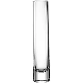 LEONARDO Novara Deko-Vase in modernem Design, schmale, zylinderförmige Glasvase für einzelne Blumen als Solifleurvase, Höhe: 24 cm, Durchmesser 5,2 cm, 270 ml, 018625
