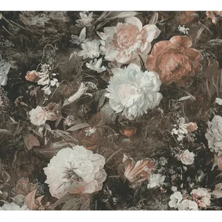 A.S. Création Vliestapete Blumen Braun Weiß