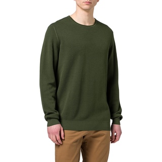 camel active Herren 4095415K01 Pullover, Blattgrün, XL