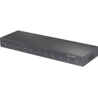 Renkforce 19" Rack Mount 10-Port USB 3.2 Gen 2 Hub USB 3.2 Gen 2-Hub für industrielle Anwendungen, Rackmontage möglich,