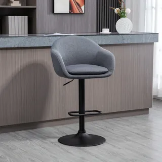 Homcom Barhocker 54 x 54 x 92-112 cm Dunkelgrau