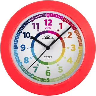 Atlanta Atlanta 4483/1 Kinder-Wanduhr Quarz rot - Rot