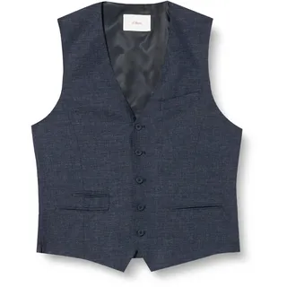 s.Oliver Men's 2128674 Weste, blau 59N1, 48