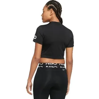 Nike Damen Np Df Grx Ss Crop Top T-Shirt, Schwarz/Weiß, XXL