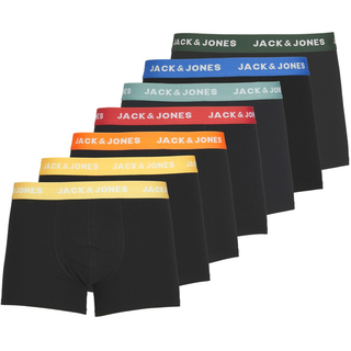 JACK & JONES Jack Jones Boxershorts 7er-Pack Basic Trunks Kurze Unterhosen Logo Print Design JACVITO SOLID