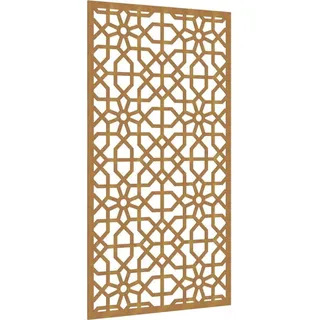 Garten-Wanddeko 105x55 cm Cortenstahl Maurisches Design - Braun