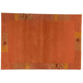 THEKO Royal Ganges Wollteppich 60 x 90 cm Orange/Rot