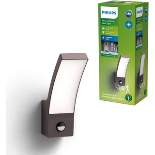 Philips Außenwandleuchte Metall 24,0 cm inkl. Sensor IP44 anthrazit