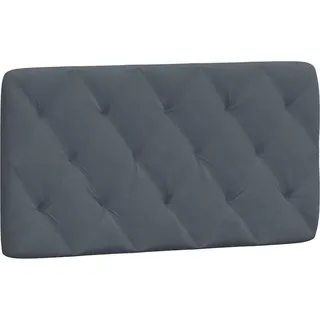 SYFAXTM Kopfteilkissen Dunkelgrau 100 cm Samt - Grau, Dunkelgrau