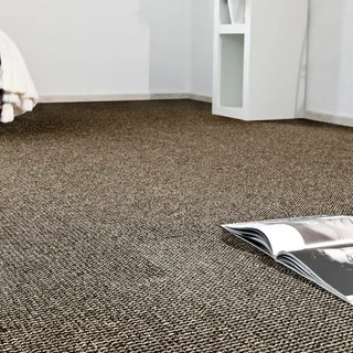 Teppichboden ANDIAMO "Odense", beige (dunkelbeige), B:400cm H:0,75mm L:500cm, Kunstfaser, Teppiche, Teppichboden, Breite 400 cm, mit Wabenstruktur, strapazierfähig & robust