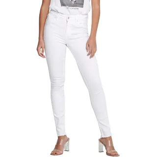 Only ONLBLUSH Mid Ankle Skinny Fit Jeans | Waist Stretch Denim Hose | Life Röhrenjeans, Farben:Weiß, Größe:M / 32L