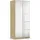 Drehtürenschrank 91 x 197 x 54 Braun