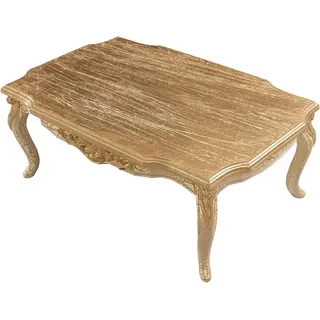 Königlicher Couchtisch Tisch 120x80 Tische Barock Rokoko Couchtische - Gold
