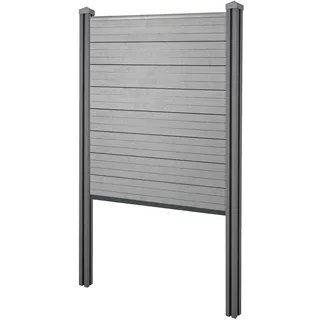 Mendler WPC Sichtschutz 105 cm grau Holz