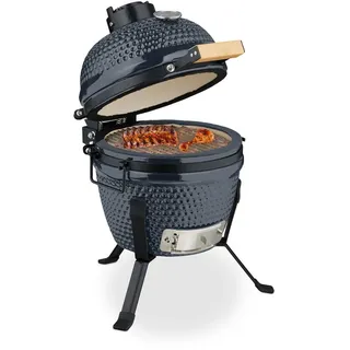 Relaxdays Kamado Grill Ø 32 cm grau