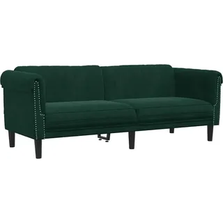 vidaXL Sofa 3-Sitzer Dunkelgrün Samt - Grün