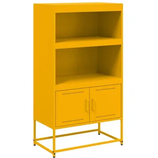 Highboard Senfgelb 68,5x38,5x123,5 cm Stahl - Gelb