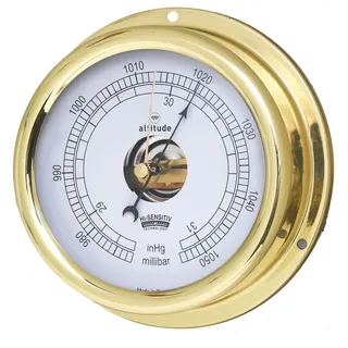 Altitude Barometer Messing offene Skala 150mm x 42mm 866b