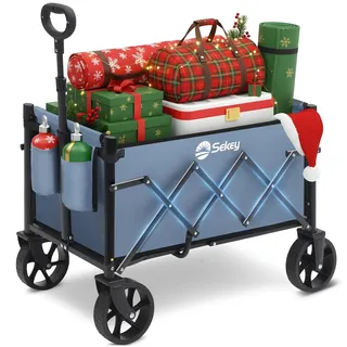 Sekey Bollerwagen Faltbar Klein 70L 80KG blau