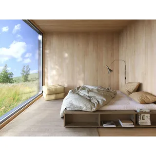 Karup Design »Bettgestell Ziggy Bed – FSC® Massivholz Futonbett, excl. Matratze« mit 6 offenen Fächern, Ablagefläche und minimalistischer Eleganz,