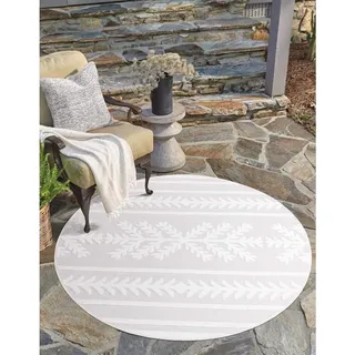 Carpet City Santorini 411 Outdoor-Teppich Ø 160 cm Beige/Creme