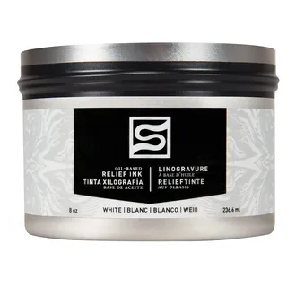 Speedball Öldruckfarbe, 237 ml, Weiß, Malwerkzeuge, Zubehör für Druckset, Reliefdruck, Blockdruck