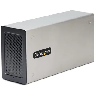 Startech StarTech.com Thunderbolt 3 PCIe Erweiterungsgehäuse, Externes Gehäuse mit zwei PCI Express Steckplätzen, PCIe Box für Laptops/Desktops/All-In-Ones, 8K/4K über TB3/DP 1.4 Ports - For Cards (2TBT3-PCIE-ENCLOSURE)