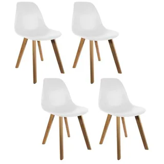 HOME DECO FACTORY The hd3074 Stuhl skandinavischen Schutzhülle PP Holz weiß 46, 2 x 52 x 86, 4 cm