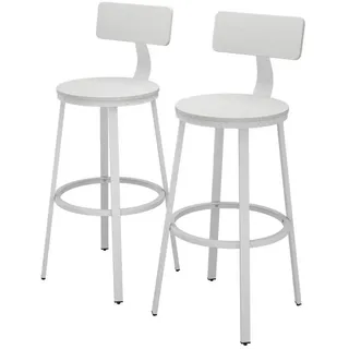 Vicco Barhocker Caracas Weiß 34 x 102 cm 2er Set, - Weiß