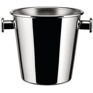 Alessi - Weinkühler, Getränkekühler, Champagnerkühler - Ettore Sottsass - Edelstahl, Silber, 25.00 x 25.00 x 23 cm
