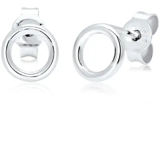 Elli Ohrstecker Basic Kreis Geo Minimal Silber 925