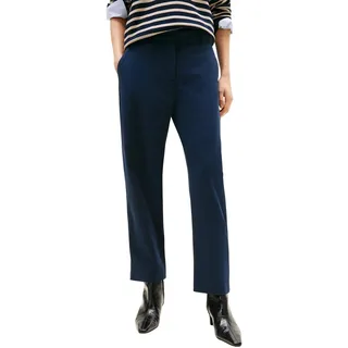 Tommy Hilfiger Damen Chino Hose Stretch Straight Slim Fit, Blau (Dark Night Navy), 40