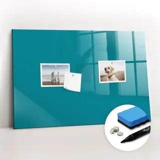 Tulup Magnettafel 60x40 Marineblau schwarzer Marker , Mintgrün , Glas , 60x0.4x40 cm , Bilder & Rahmen, Pinnwände & Magnettafeln